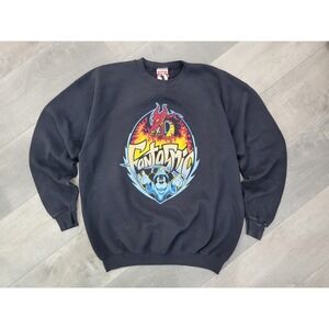 Vintage 90s Disney World MGM Fantasmic Mickey Mouse Wizard Sweatshirt XXL Black